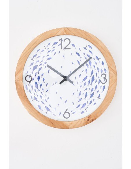 Reloj decorativo banco de peces