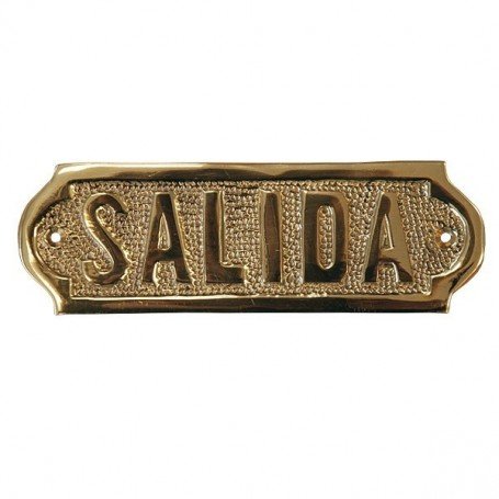 Placa náutica de latón Salida