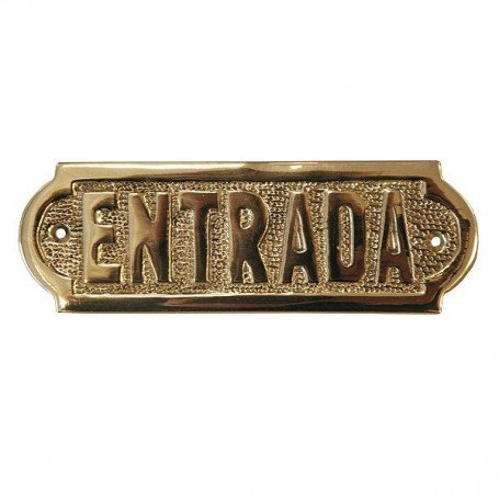Placa náutica de latón Entrada