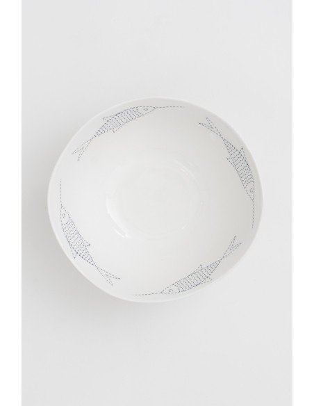 Bol blanco de peces