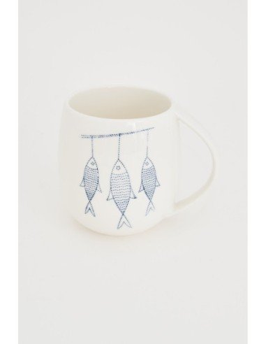 Mug de porcelana diseño peces