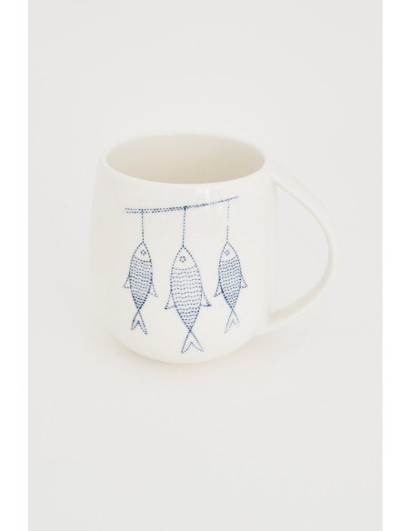 Mug de porcelana diseño peces