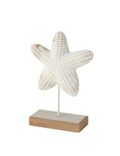 Estrella sobre peana de madera