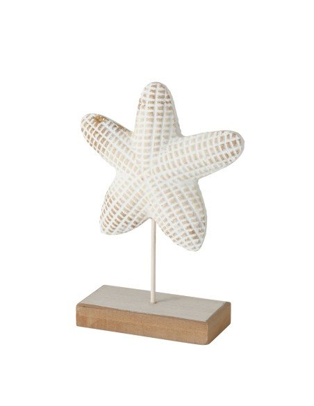 Estrella sobre peana de madera