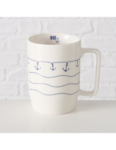 Mug blanco diseño ancla