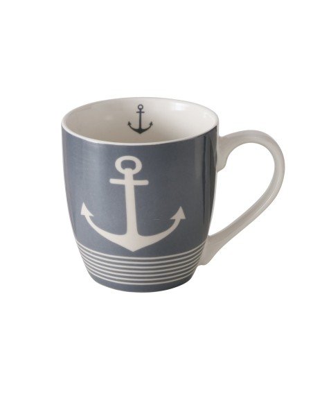 Mug negro diseño ancla