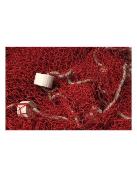 Red de pesca roja para decoración