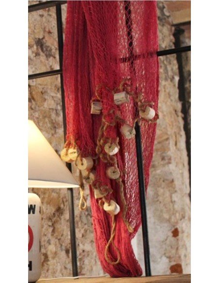 Red para la pesca marina roja decorativa