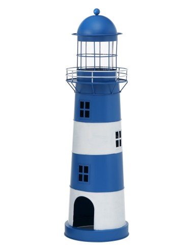 Faro grande azulino de hierro