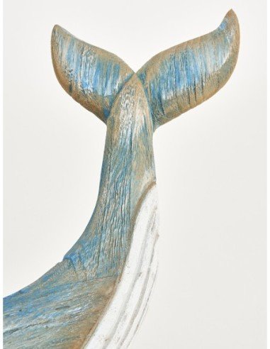 ballena de madera para colgar en la pared