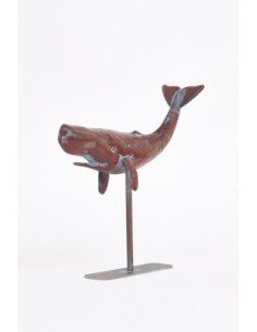 Ballena de metal marrón oscuro  2
