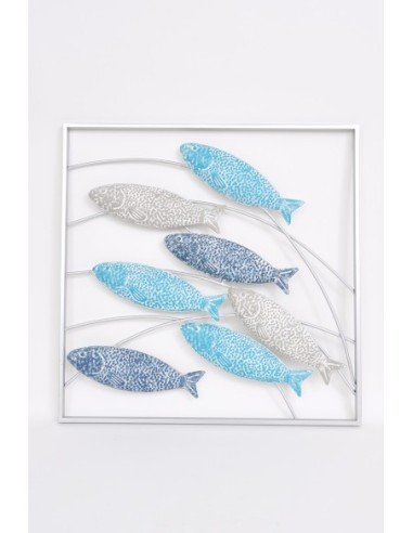 Cuadro metal de peces 