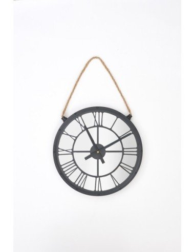 Reloj rústico de metal y madera 