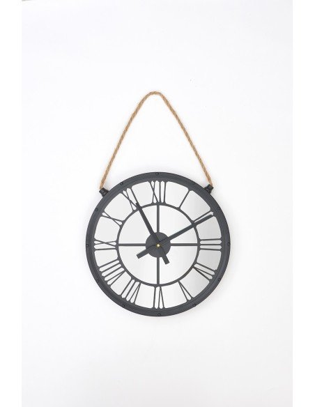 Reloj rústico de metal y madera 