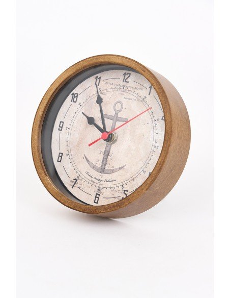  Reloj marítimo de madera 