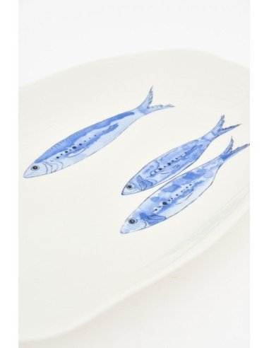  Plato ovalado de peces 