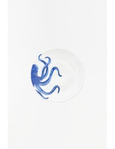 Plato pulpo azulino 