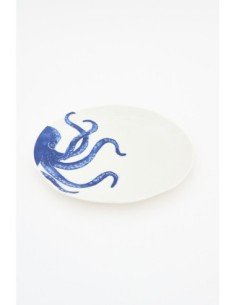 Plato pulpo azulino  2