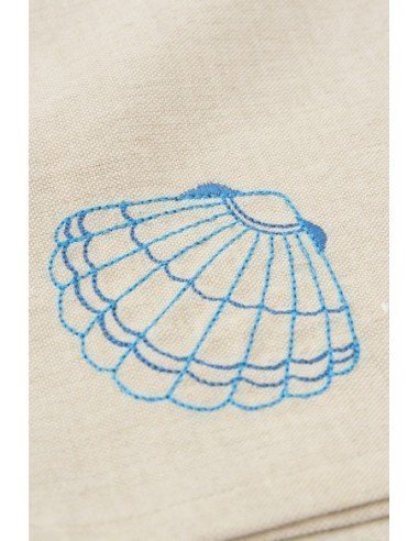  Servilleta conchas azul 