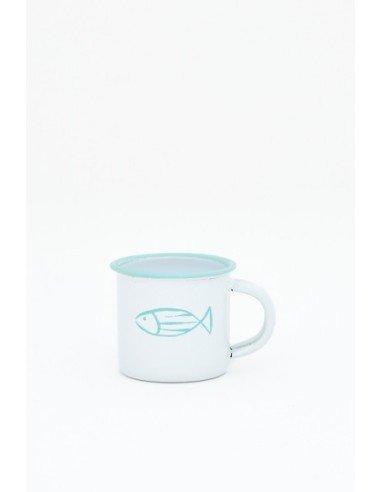 Taza metal de pez 