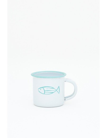  Taza metal de pez 
