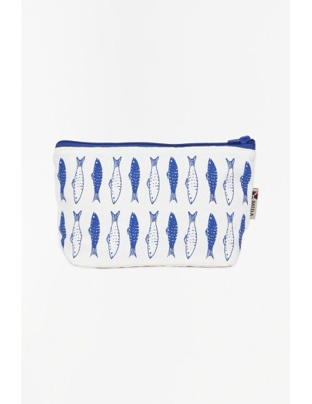  Estuche de peces blanco y azul 