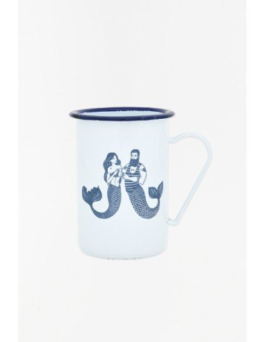 Mug largo de metal marino 