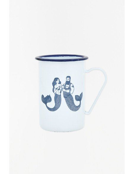 Mug largo de metal marino 