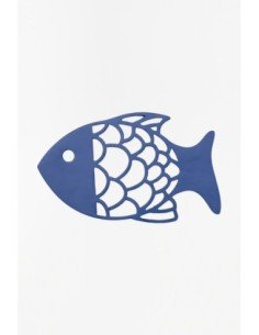 Salvamantel diseño de pez azul 