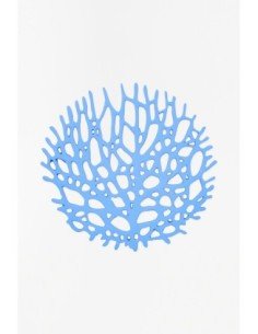 Salvamantel celeste diseño coral 