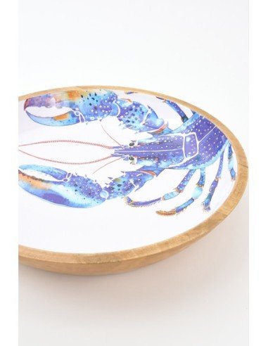  Plato langosta madera esmaltada 
