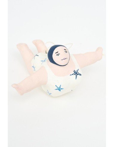  Bañista traje estrellas azules 