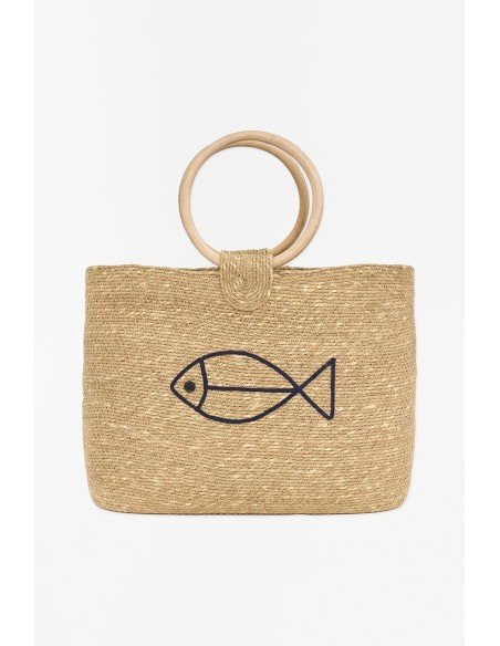 Bolso de yute de pez 