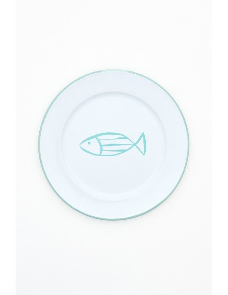 Plato metal verde 
