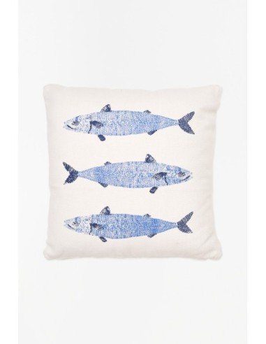 Cojín de peces blanco 