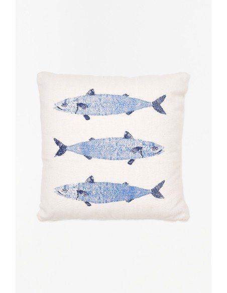 Cojín de peces blanco 