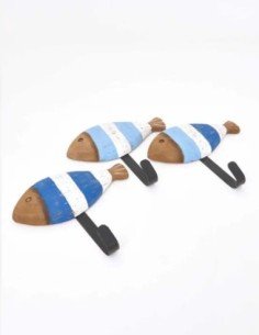 colgador pez madera  2