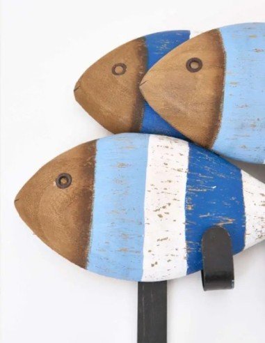  colgador pez madera