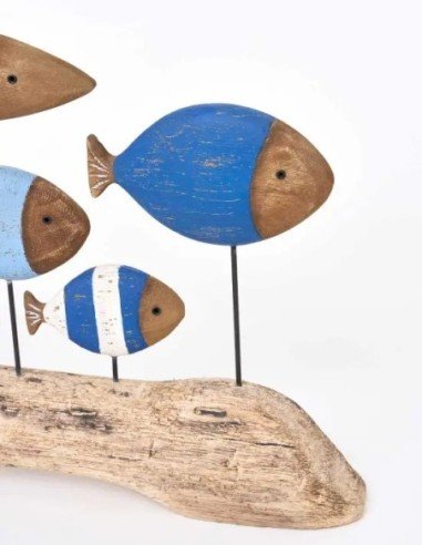  figura banco de peces madera 