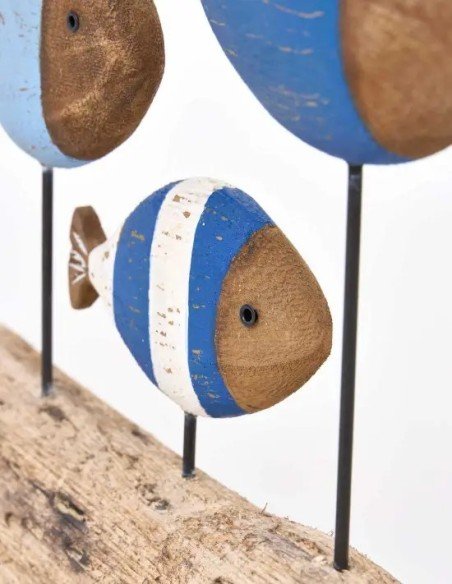  figura banco de peces madera 