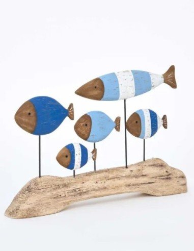  figura banco de peces madera 