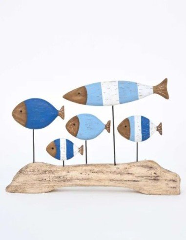  figura banco de peces madera