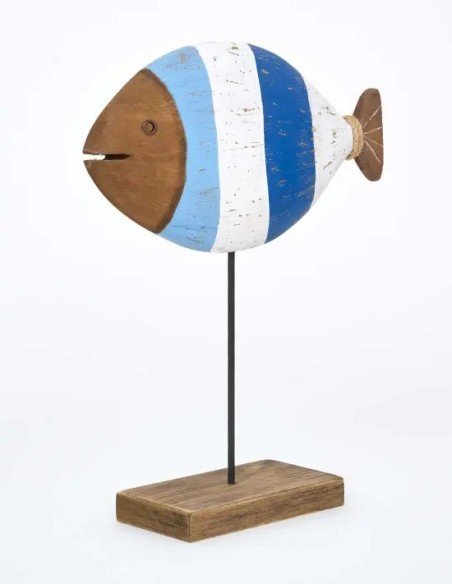  figura pez redondo madera 
