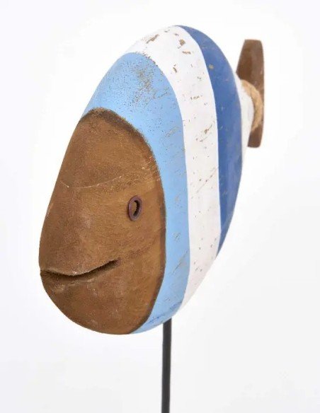  figura pez redondo madera 