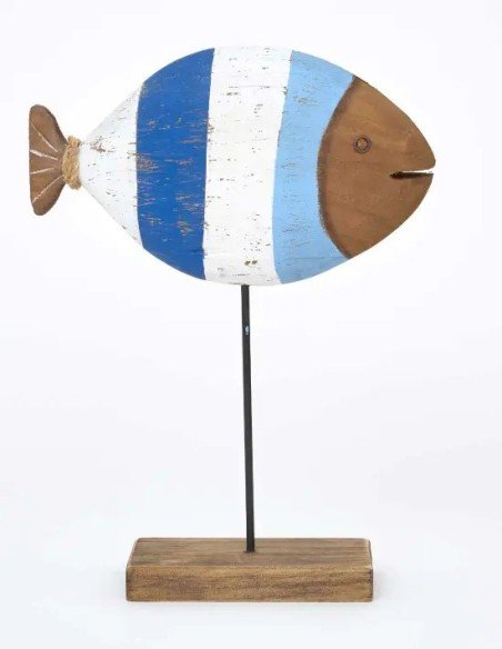  figura pez redondo madera 
