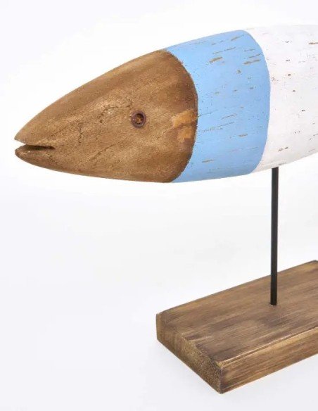  pez alargado madera 