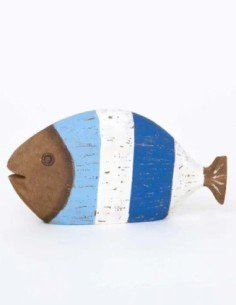 figurita pez madera 