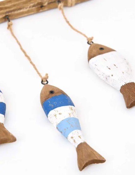  movil de peces madera 