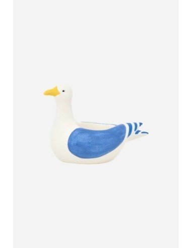Pájaro portavelas cerámica 
