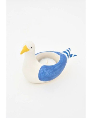  Pájaro portavelas cerámica 